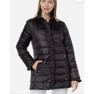 New Lilly Pulitzer Down Doria Puffer Jacket Black Size 8 MSRP: $298
